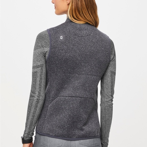 Figs Dark Heather Charcoal Vest NWT - Picture 2 of 2